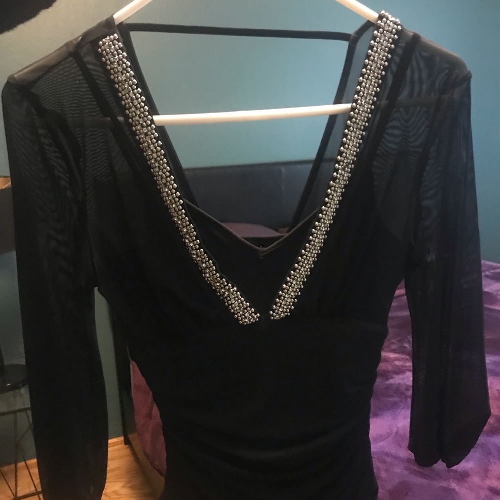BeBe black sheer top